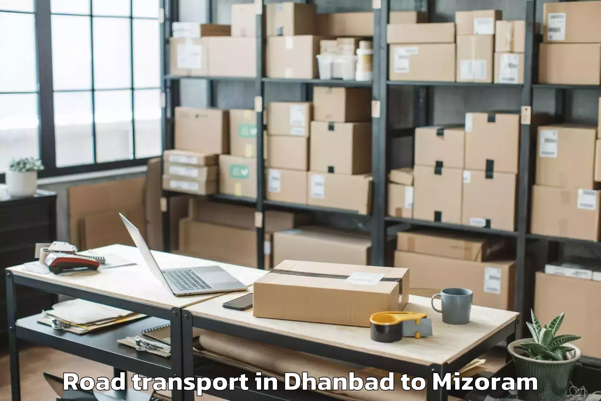 Top Dhanbad to Hnahthial Road Transport Available